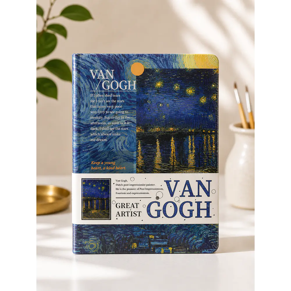 Cuaderno empastado Van Gogh y Monet 