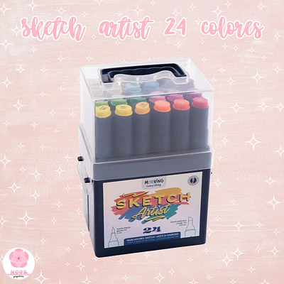Set 24 Marcadores Sketch Doble Punta Mooving