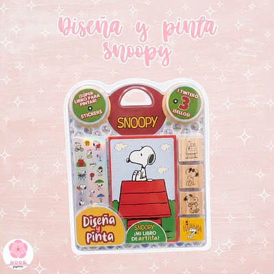 Libro para Pintar Snoopy + Sellos + Stickers