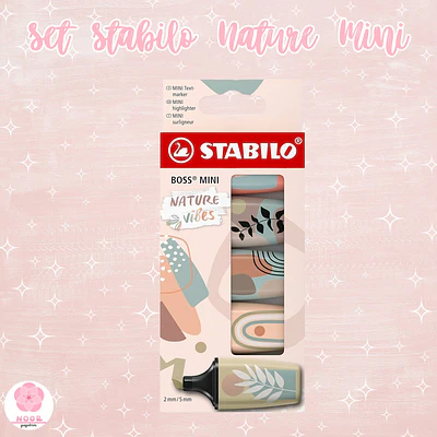 Destacadores Stabilo Boss Mini Naturevibes – Set 5 Colores