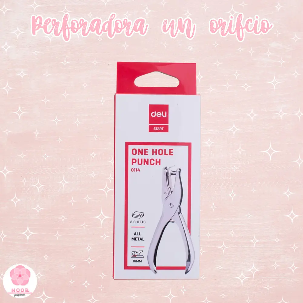 Perforadora de 1 Orificio Deli