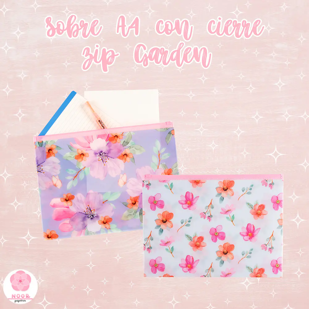 Sobre con Cierre Zip Mooving Garden