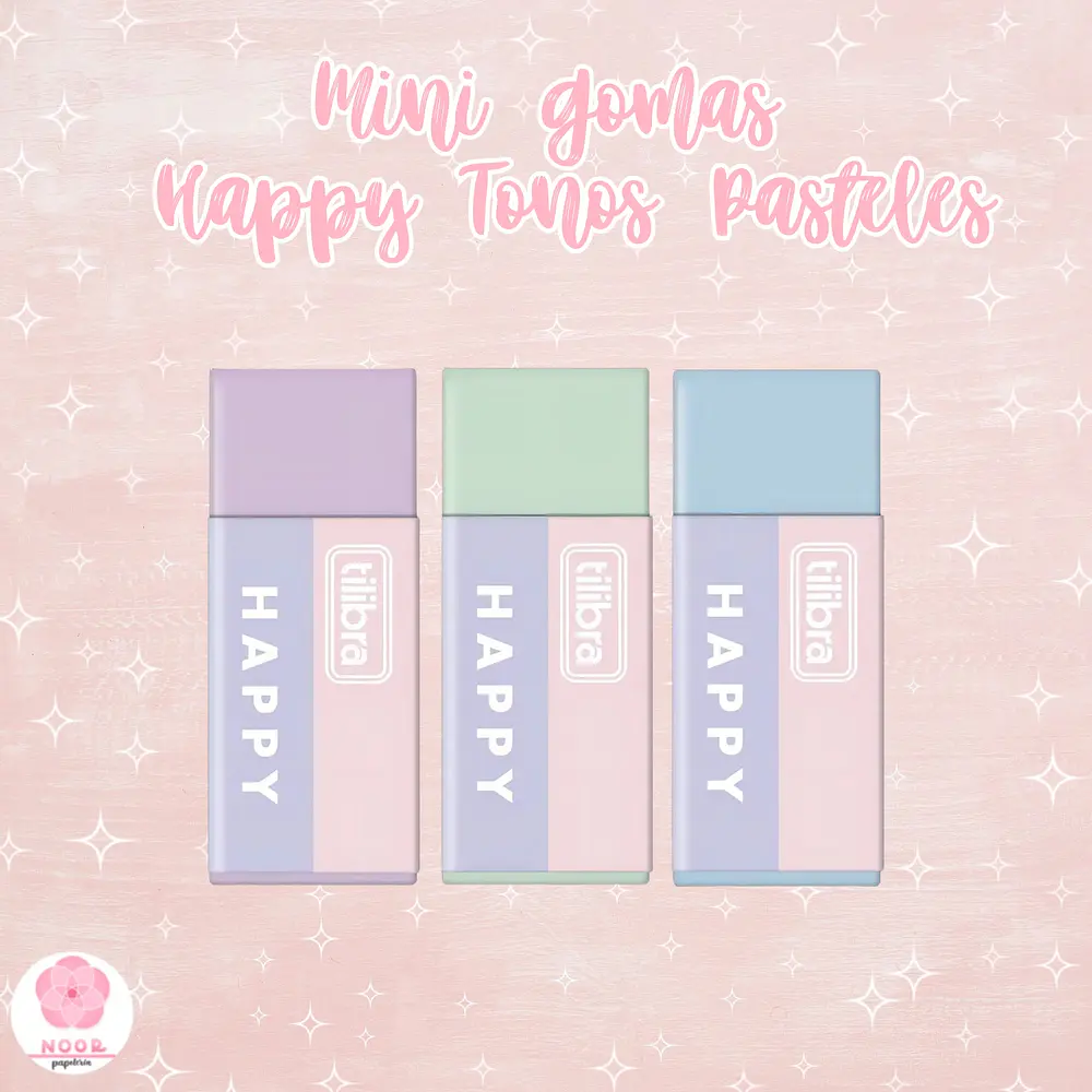 Goma de Borrar Tilibra Happy Pastel