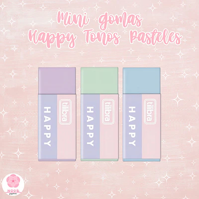Goma de Borrar Tilibra Happy Pastel
