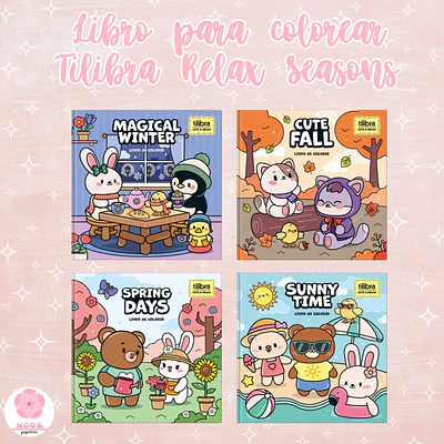 Libro para colorear Tilibra Relax Seasons