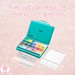 Himi set gouache 48 colores / 12gr + incluye 3 pinceles