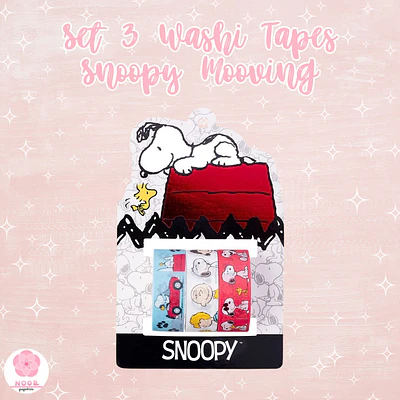 Set 3 Washi Tapes Snoopy Mooving