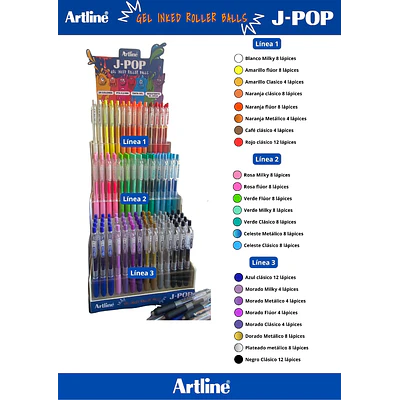 Artline J-Pop Gel Pen 0.5 por unidad 