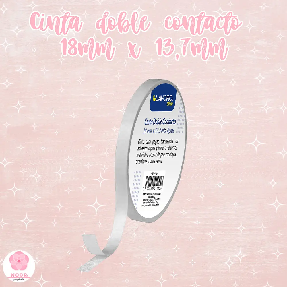 Cinta Doble Contacto 18 mm x 13,7 m