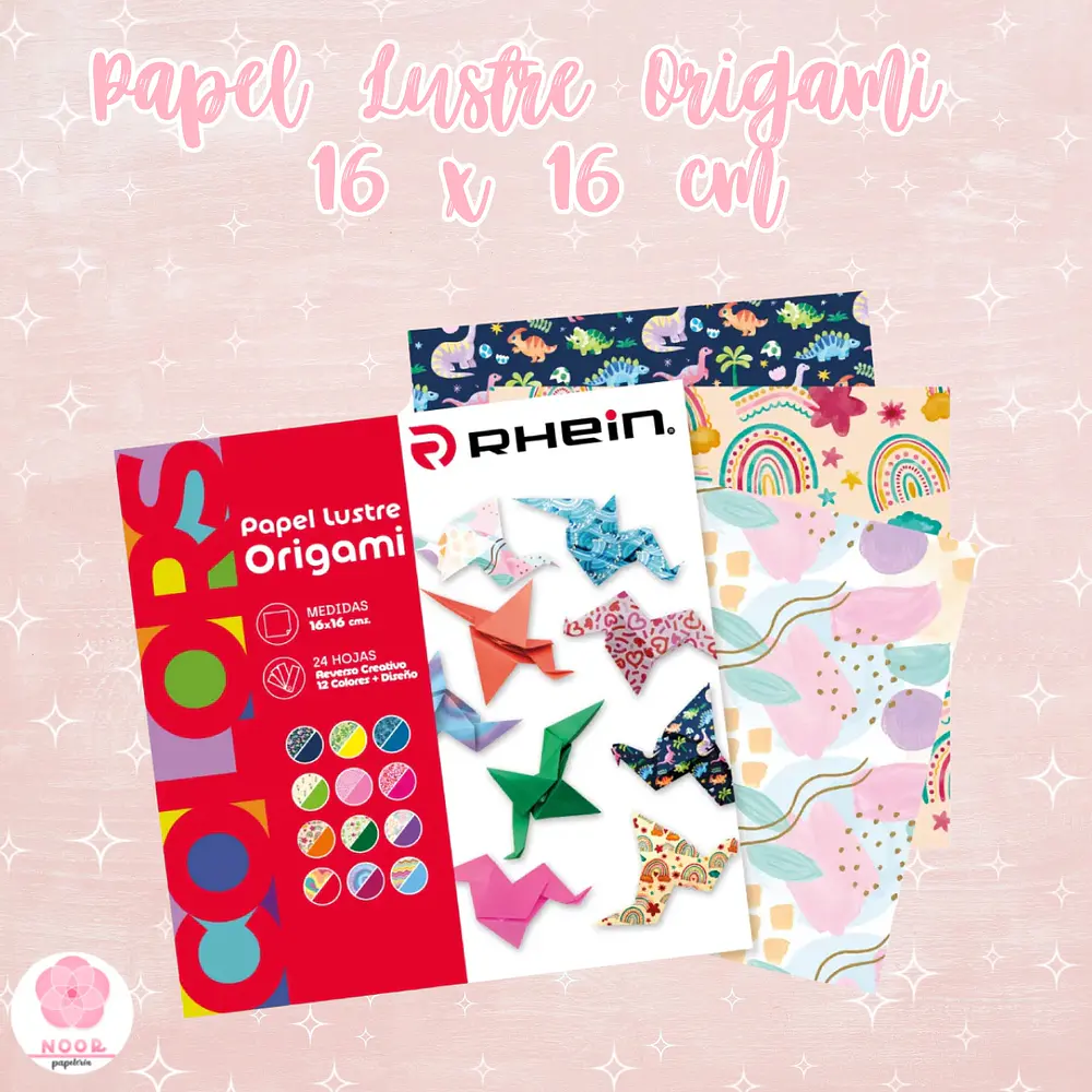 Papel Lustre Origami 16 x 16 cm - 24 Hojas