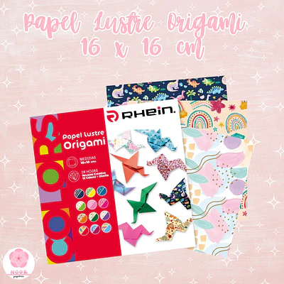 Papel Lustre Origami 16 x 16 cm - 24 Hojas