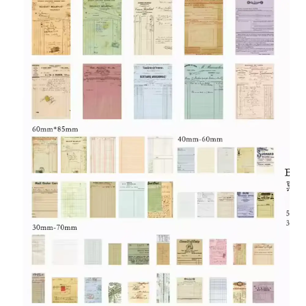 Set de Papeles Decorativos para Journaling 100 piezas