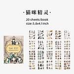 Librito de Stickers PET Vintage 20 Hojas