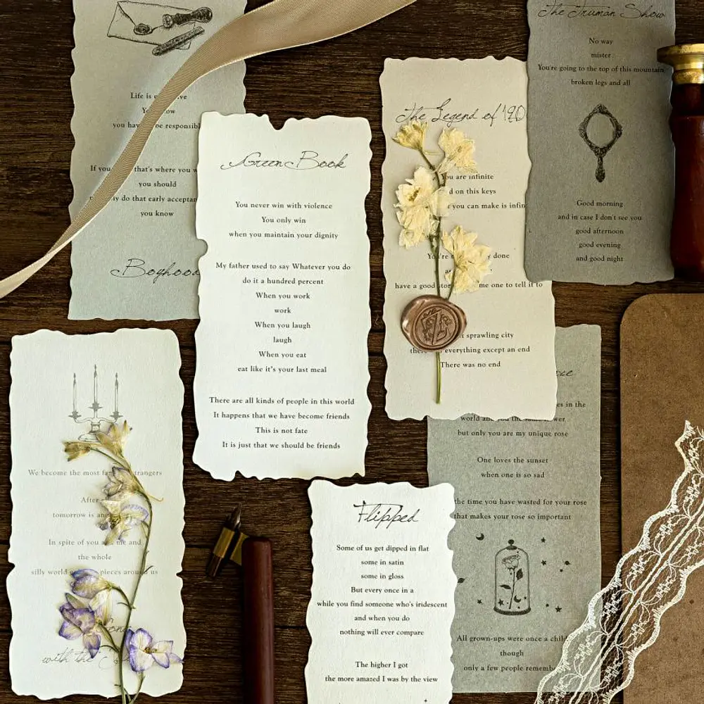 Set de Papeles Decorativos Retro Poetic 30 Hojas