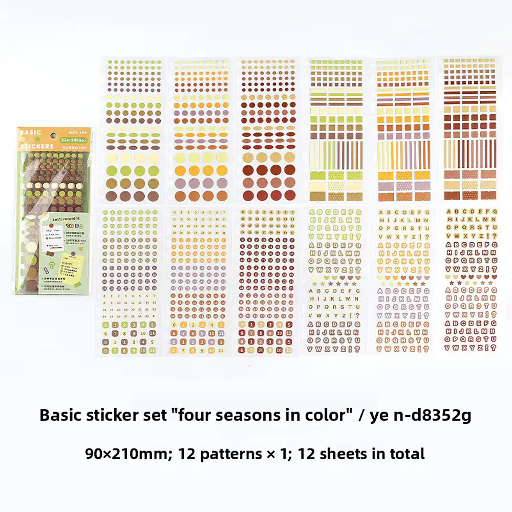 Set de 1200 Stickers para Planner y Journaling
