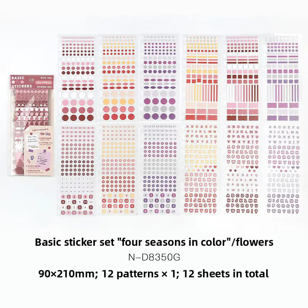 Set de 1200 Stickers para Planner y Journaling