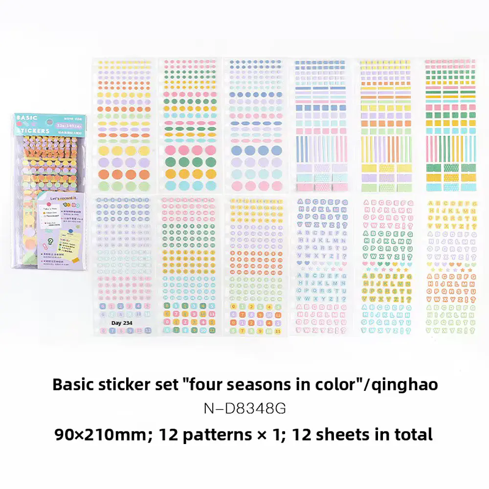 Set de 1200 Stickers para Planner y Journaling