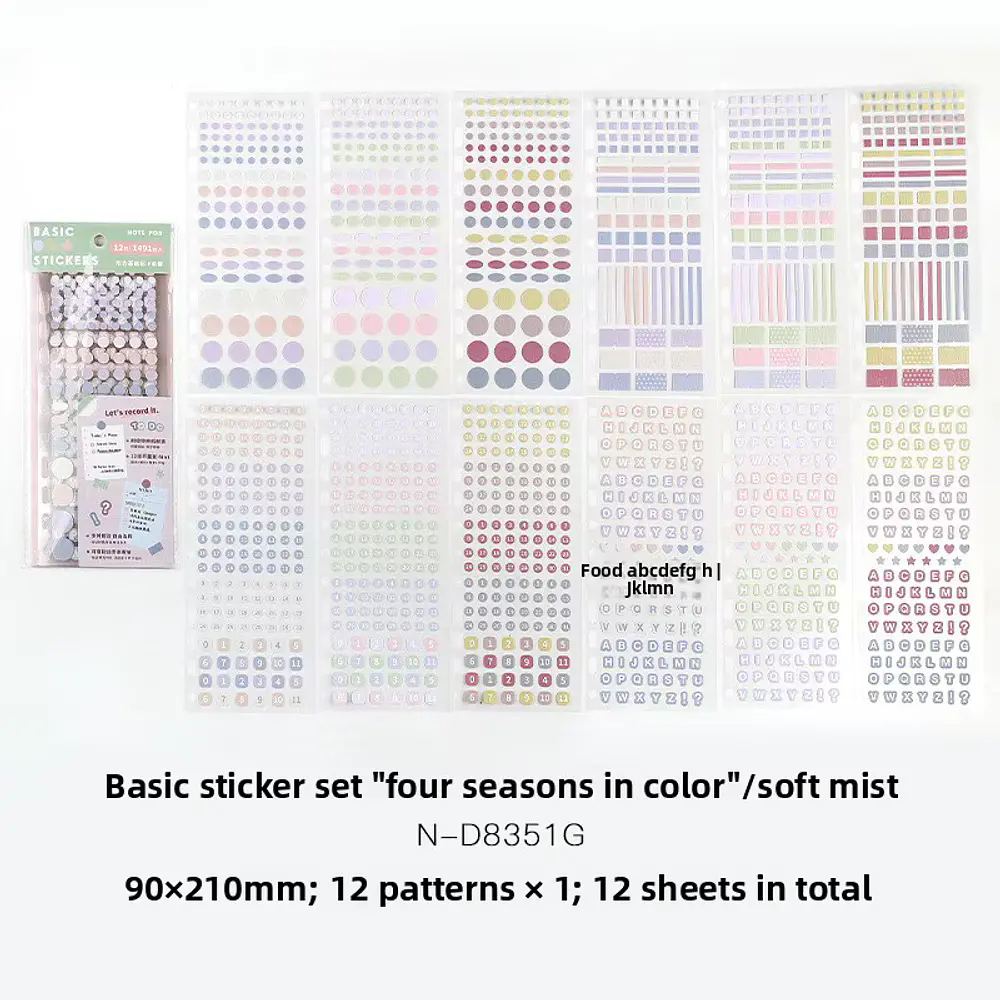 Set de 1200 Stickers para Planner y Journaling