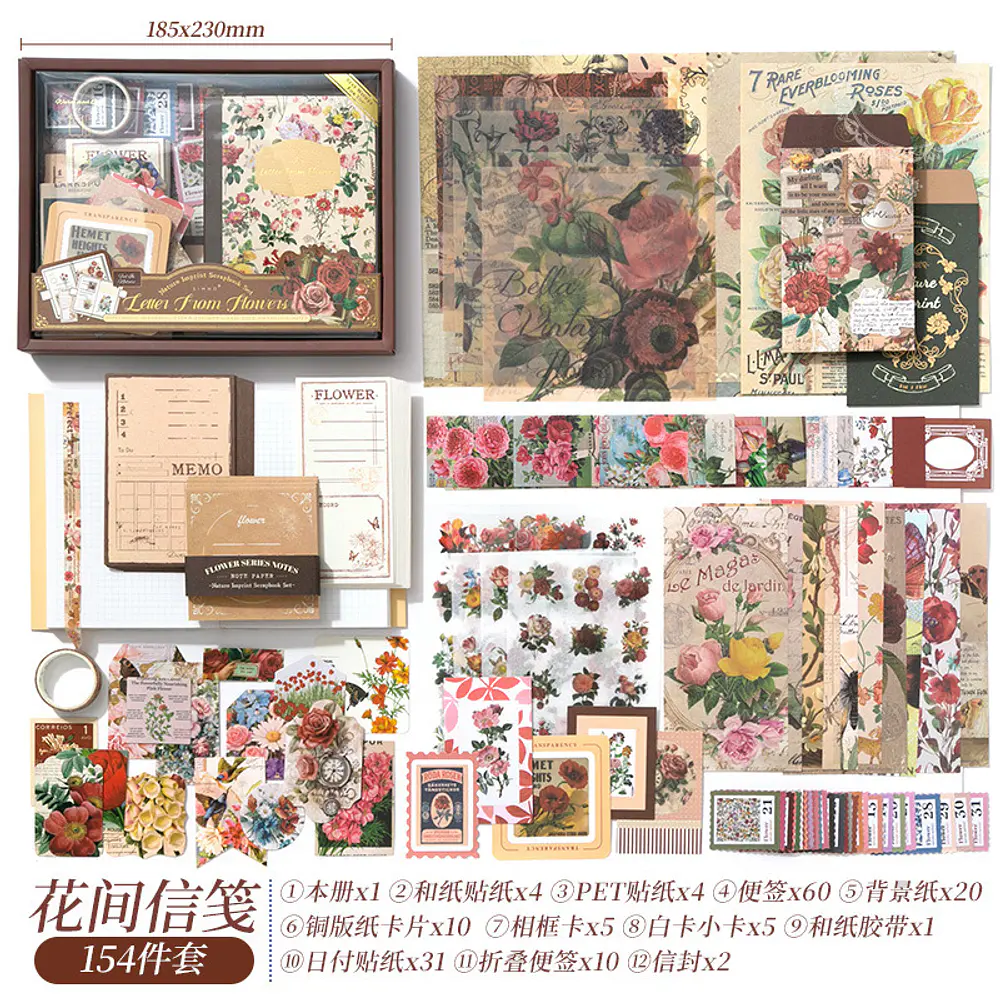 Kit de Journaling Vintage Floral