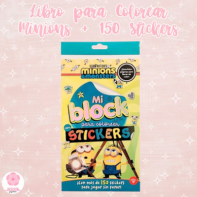 Libro para Colorear Minions + 150 Stickers