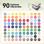 Marcadores Acrílicos Arrtx 90 Colores Punta Pincel