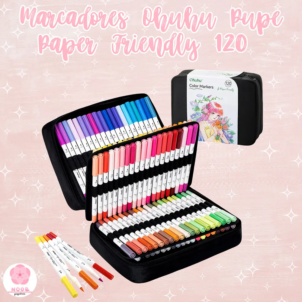 Marcadores Ohuhu Pupe Paper Friendly 120 Colores
