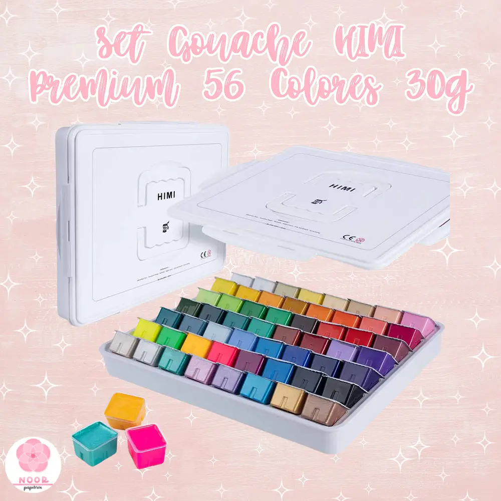 Set Gouache HIMI Premium 56 Colores – 30 g
