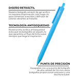 Set 12 Lápices Gel Acrílicos Retráctiles Grabie ColorFlow 0.6 mm