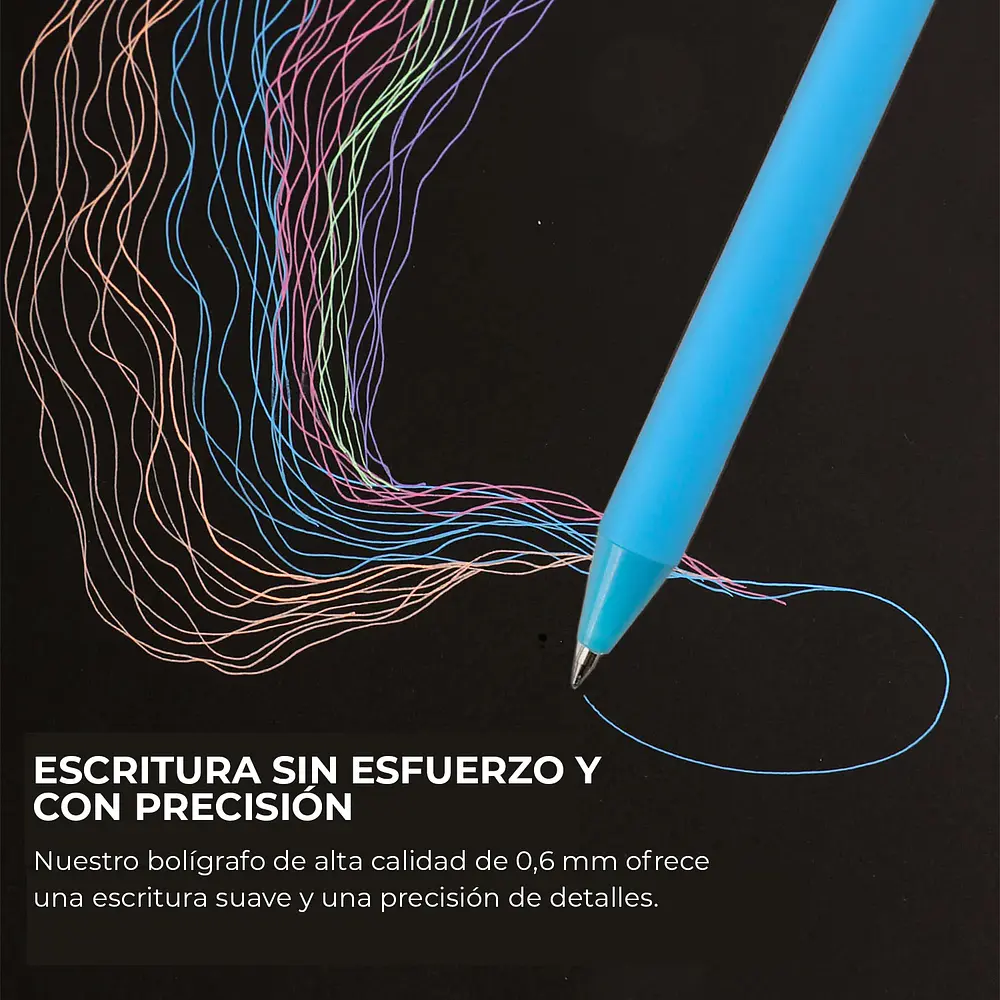 Set 12 Lápices Gel Acrílicos Retráctiles Grabie ColorFlow 0.6 mm