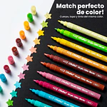 Marcadores Ohuhu Glitter Metálicos 24 Colores 0.7 mm