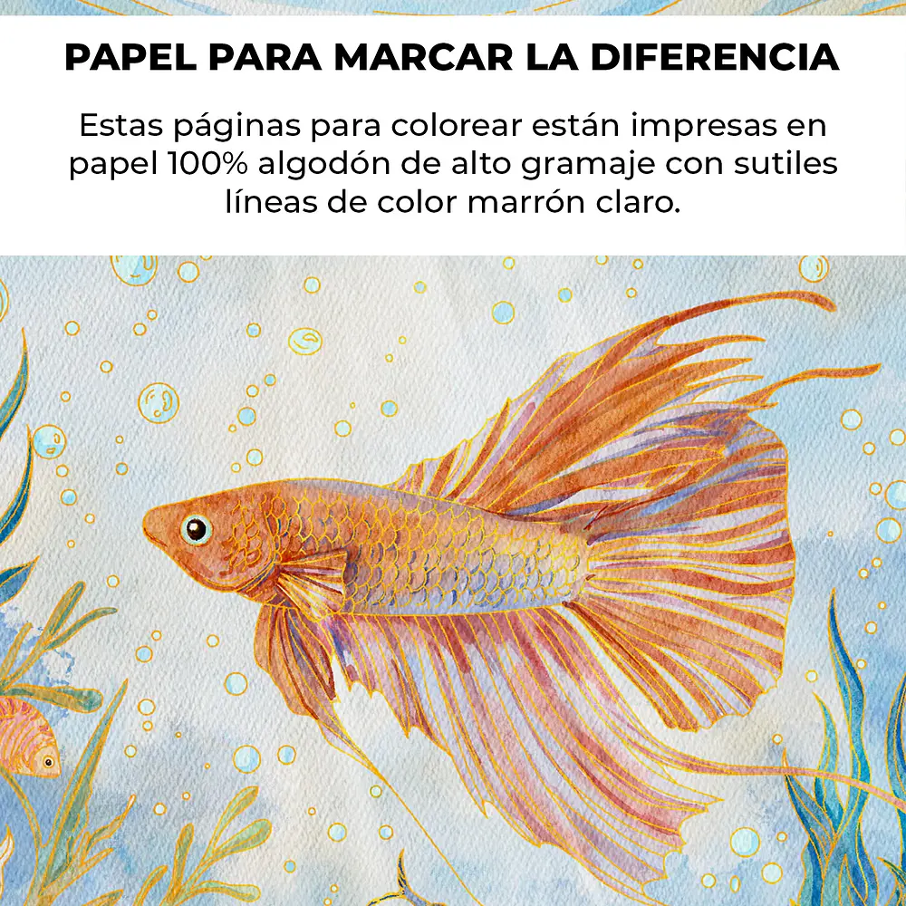Libro para Colorear de Acuarela Grabie 100% Algodón