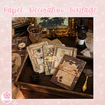 Papel Decorativo Vintage para Journaling y Scrapbooking