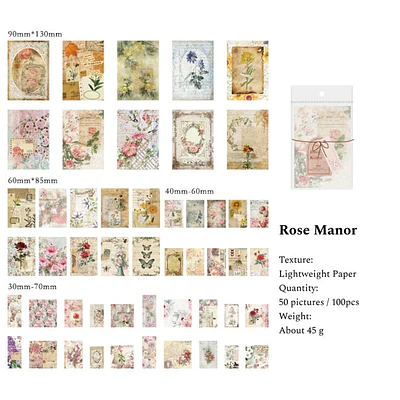 Set de Papeles Decorativos para Journaling 100 piezas