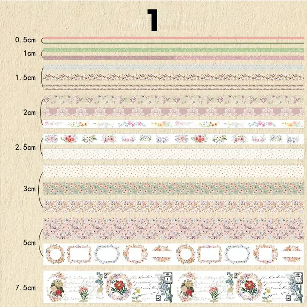 Set de 18 Washi Tapes Decorativos