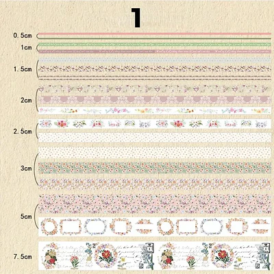 Set de 18 Washi Tapes Decorativos
