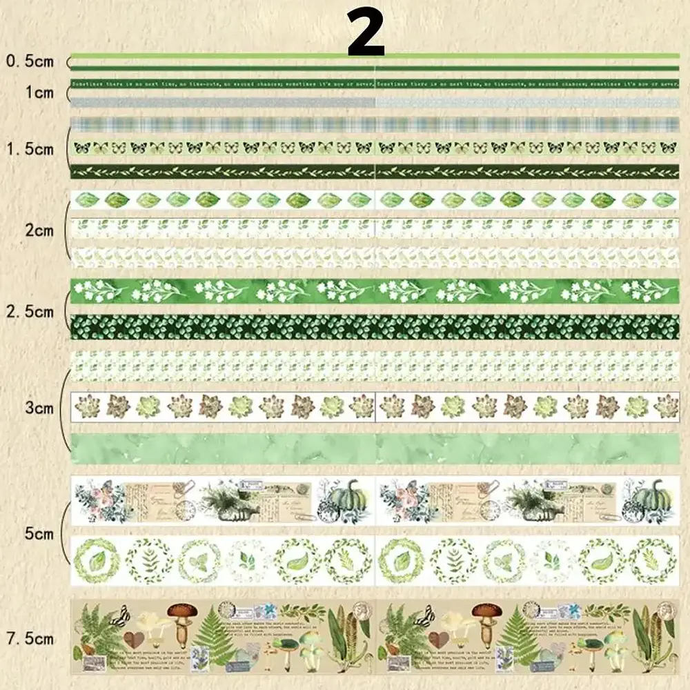 Set de 18 Washi Tapes Decorativos