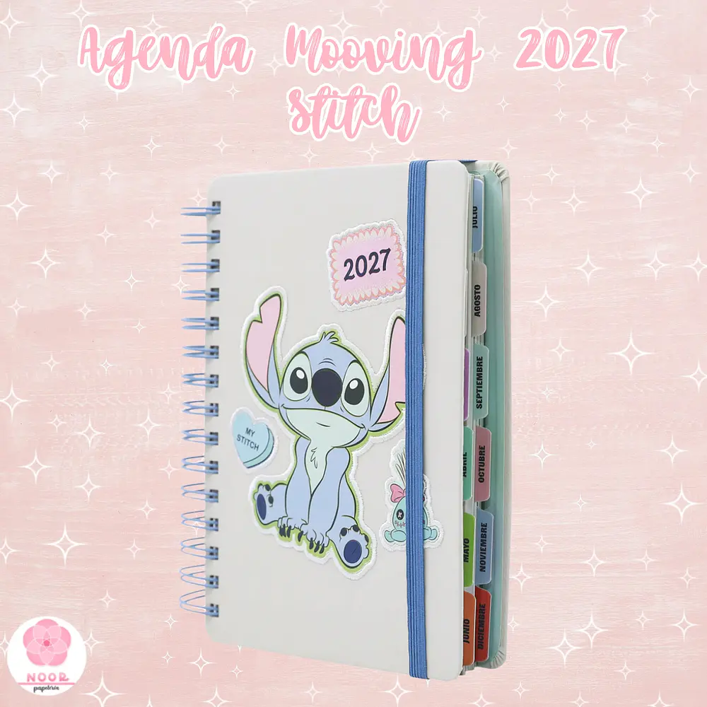 Agenda Mooving 2027 Stitch – Día por Página