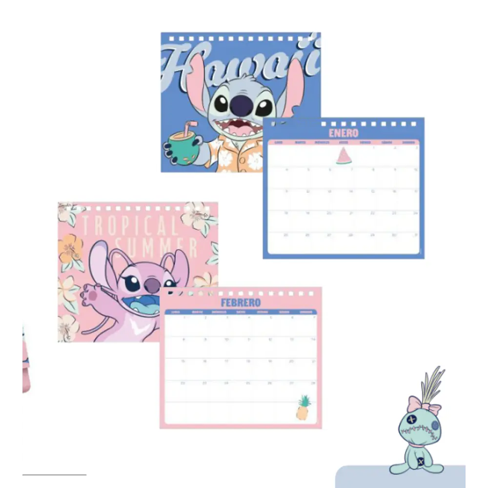 Calendario de Escritorio Mooving 2027 Stitch