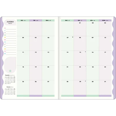Planner Grapado Happy Tilibra 2027 