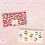 Agenda semanal de bolsillo Amarena Cherry & Bows 2027 Tilibra