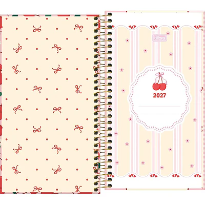 Agenda semanal de bolsillo Amarena Cherry & Bows 2027 Tilibra