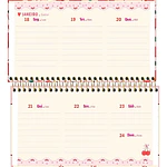 Agenda semanal de bolsillo Amarena Cherry & Bows 2027 Tilibra