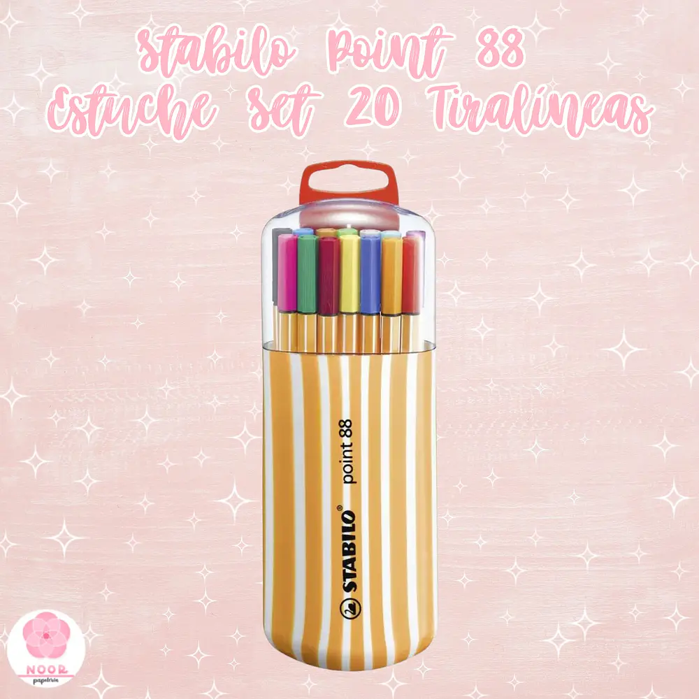 Set  20 Tiralíneas Stabilo Point 88 + Estuche