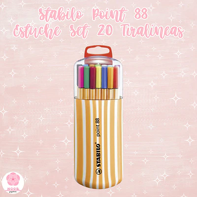 Set  20 Tiralíneas Stabilo Point 88 + Estuche