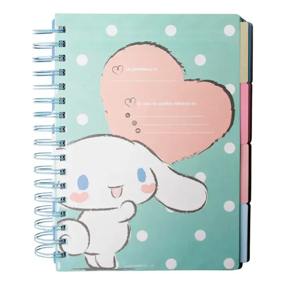 Planner Cinnamoroll Ascott con espiral 144 hojas