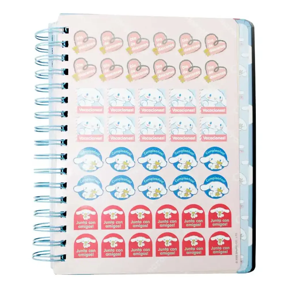 Planner Cinnamoroll Ascott con espiral 144 hojas