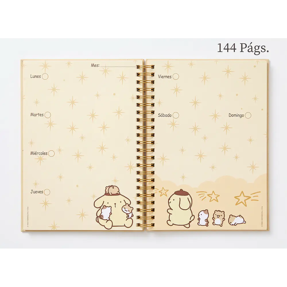 Planner no fechado Pompompurin Ascott 144 páginas