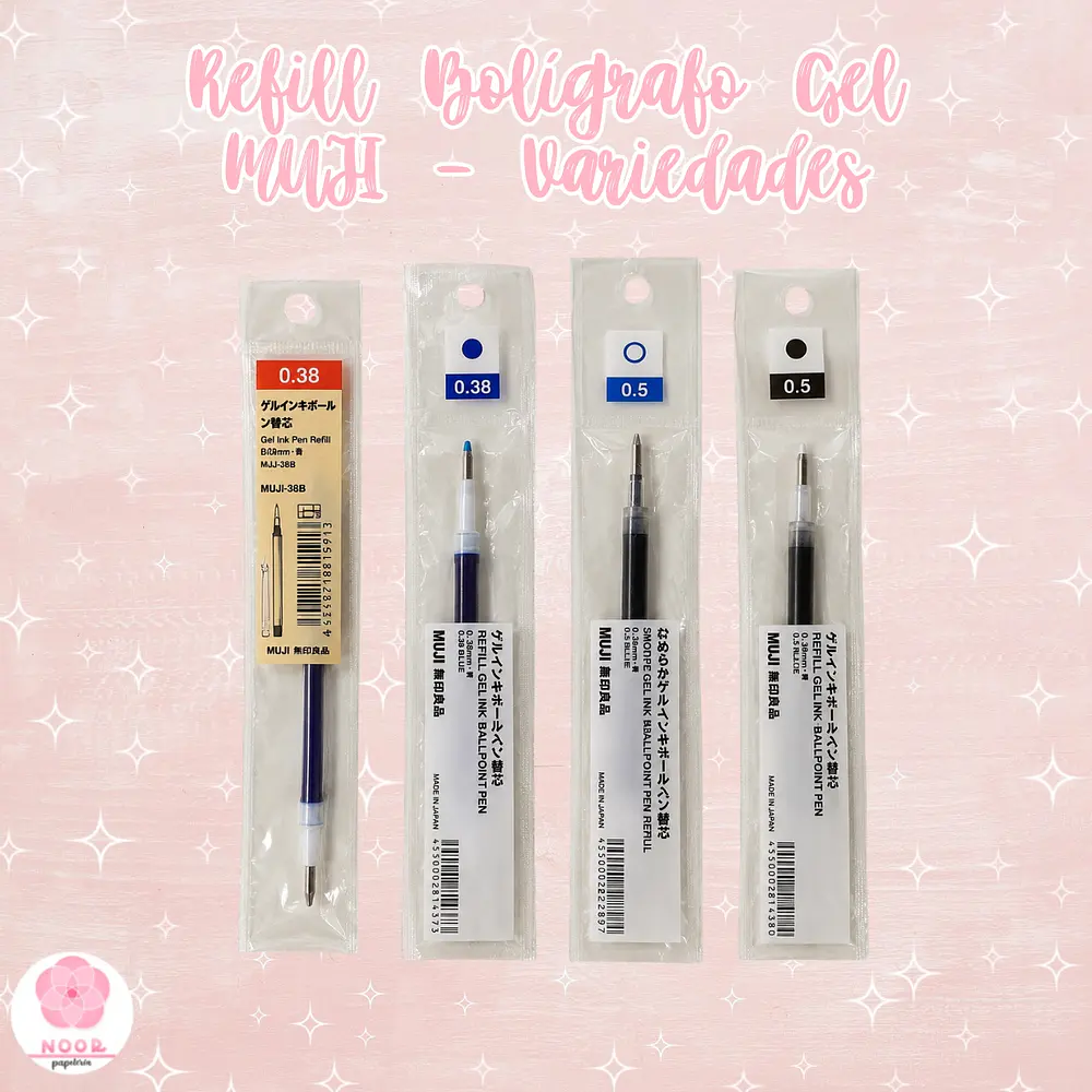 Refill Bolígrafo Gel MUJI – Variedades