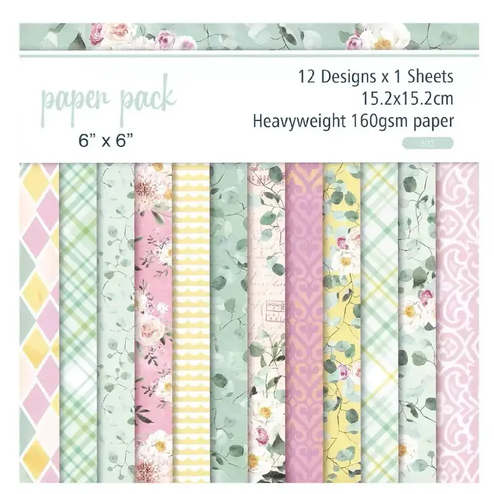 Set de papeles decorativos florales y vintage 