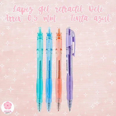 Lápiz gel retráctil Deli Arrix 0,5 mm Tinta azul